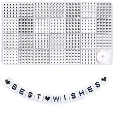 Letter Beads For Jewelry Making,28 Style White Square A-z Alphabet