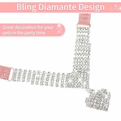 Dog Collar Necklac Adjustable Bling Diamante Safety Rhinestone