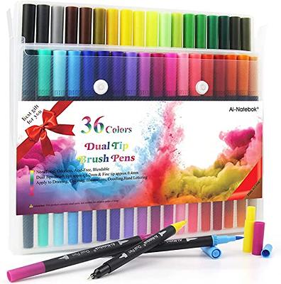 Coloring Markers Set for Adults Kids Teen 36 Dual Brush Pens Fine Tip Art  Colored Markers for Adult Coloring Books Bullet Journal School Office