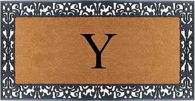 A1 Home Collections A1HC Border Beige 24 in. x 39 in. Rubber and Coir  Heavy-Duty Outdoor Entrance Durable Monogrammed G Door Mat A1HOME200164-G -  The Home Depot