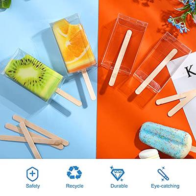 Buy Ocmoiy 101 Pcs Cakesicle Packaging Kit - Include 50 Pcs Clear Cakesicle  Boxes, 50 Pcs Cakesicle Sticks, 25 Yard Silver Glitter Ribbon for Baby  Shower Kids Birthday Party Favors Online at