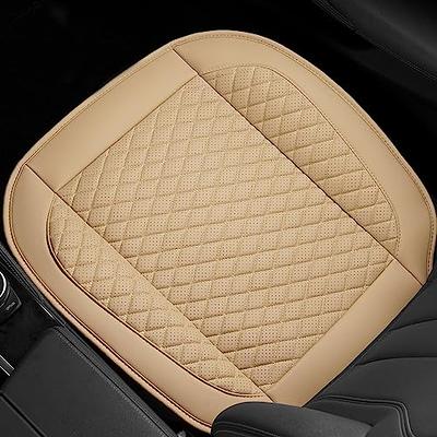 Luxury Car Seat Cover Beige Universal PU Leather Car Seat Covers Vehicle  Seat Cushion Protector Pad Auto Interior Accessories