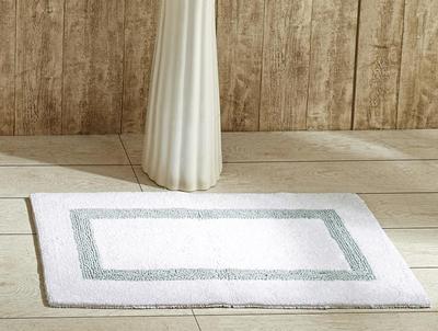 20x60 Hotel Collection Bath Rug White/sage - Better Trends : Target