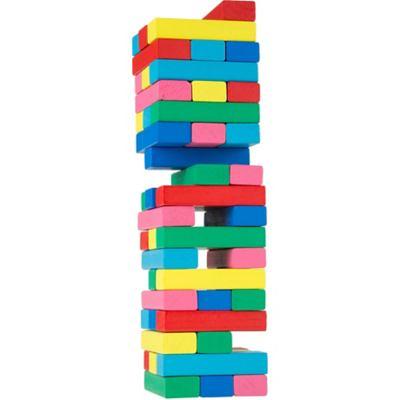 Costway Giant Tumbling Timber Toy 54 PCS Wooden Blocks Game w/ Carrying Bag  