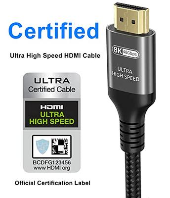 Ubluker 10k 8k 4k HDMI 2.1 Cable 6.6 FT, Certified Ultra High Speed HDMI  Cable 4k