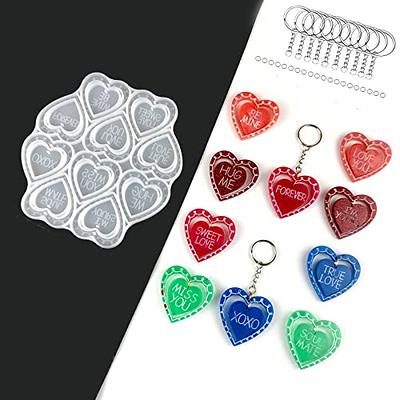 Valentine Love Shape Silicone Mold Key Chain Pendant Epoxy Resin