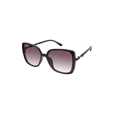 Women's Plastic Square Sunglasses - A New Day™ Black