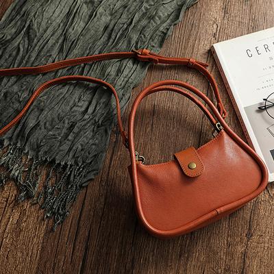 Leather Crossbody Bags for Women, Ladies Top-handle Bags with Shoulder Strap