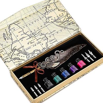 NC Feather Pen Ink Set, Quill Pen Ink Set, Wax Seal Stamp Set, Feather  Calligraphy Pen Set, Valentine's Day Gift for Writing Lovers Birthday Gift,  Holiday Ideal Gift (Blue) - Yahoo Shopping