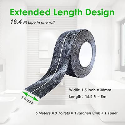 Perpurs Bathtub Wall Caulk Strip PE Self Adhesive Waterproof Sealing Tape  Strip Caulk Sealer Decorative Trim