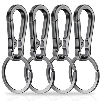 Heavy Duty EDC Key Chain, Zinc Alloy Bottle Opener with 2 Key Rings,  Tactical Carabiner Keychain with Clip for Men and Women (Black/Silver) -  Yahoo Shopping