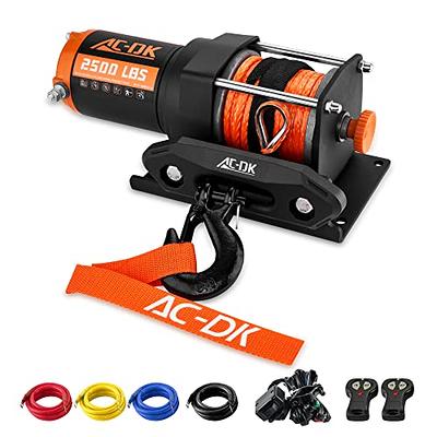 AC-DK 2500 lb ATV/UTV Winch Synthetic Rope Kits, 12V Winch with Wireless  Remote for Off Road Trailer Boat RV Towing Winches, Waterproof Winch with  Mounting Plate and Wired Remote - Yahoo Shopping