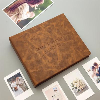 SEEHAN Leather Scrapbook Photo Album 8.5x11inch Travelling Journal