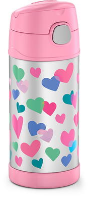 Thermos Stainless Steel Funtainer Bottle 12 Oz Pink With Flower Print -  Office Depot