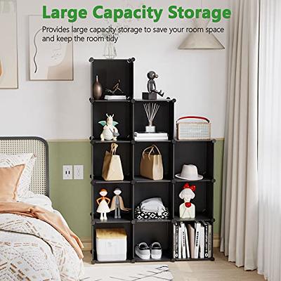 12 Cube Storage Shelves, DIY Plastic Closet Cabinet Organizer