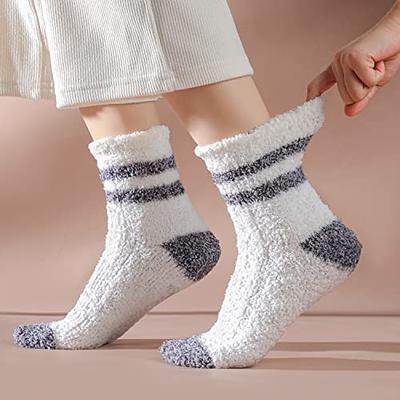 8 P Women Fuzzy Socks With Grips Athletic Grip Socks Warm Slipper Socks Non  Slip Cozy Socks Soft Thick Fluffy Socks