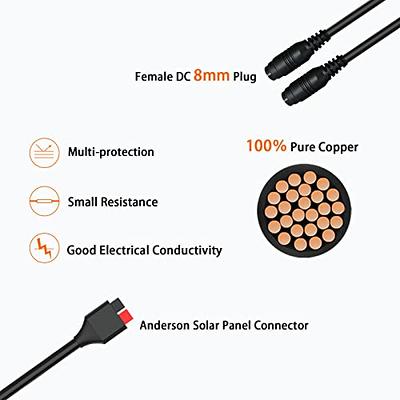 High Power Port HPP to 8mm Connector Y Splitter for Solar Panel