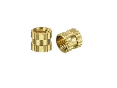 M6 x 10mm(L) x 8.5mm(OD) Brass Knurled Threaded Insert Embedment Nut 100pcs