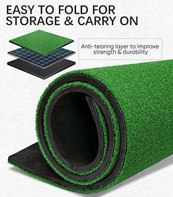 Golf Mat, 5x4ft Artificial Turf Golf Hitting Mats Practice with 10 Golf  Balls, 9 Golf Tees, Golf Hitting Training Aids for Backyard Driving  Chipping