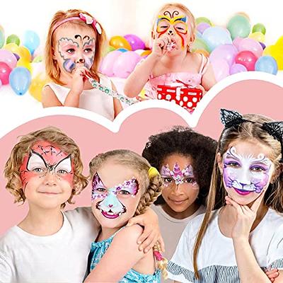 BVENDANO Professional Face Painting Kit for Kids Adults 22x10 gm One Stroke  Split Cake Face Paint Palette Water Based Pro Quality Body Paint Rainbow