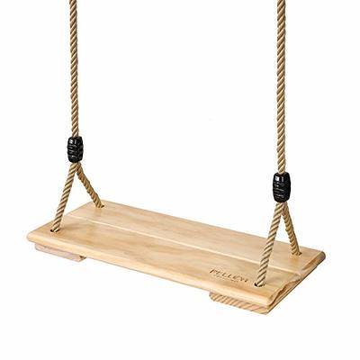 NOSTIFY Wooden Swing Seat, Nostalgic Outdoor Wood Swing for Kids