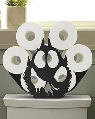 Bear Paw Toilet Roll Paper Holder, Matte Black Toilet Paper