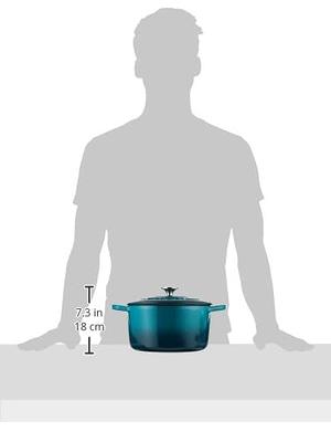 Crock Pot Artisan 5 Quart Enameled Cast Iron Dutch Oven Teal Ombre