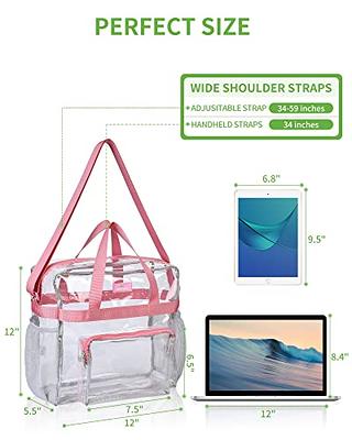 Large Clear Lunch Bag - Pink