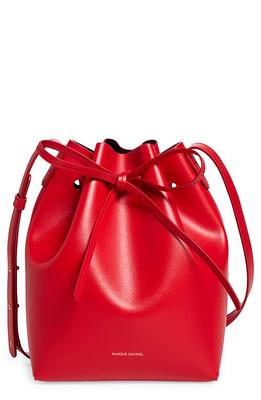 Mansur Gavriel Mini Mini Leather Bucket Bag in Metallic