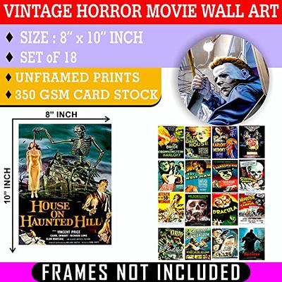 Vintage Horror Movie Posters Wall Art - Set of 18 Unframed 8x10 Classic  Scary Monster Movies Old