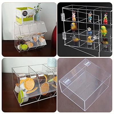 48Pcs Clear Small Plastic Containers Transparent Storage Organizer Box with  Hinged Lid for Items Crafts Jewelry Package Cases