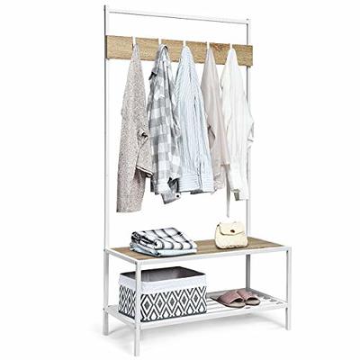 Tangkula Hall Tree with Bench and Shoe Storage, 3-In-1 Industrial Entryway  Bench with Coat Rack, Wood Look Coat Rack Shoes Bench Storage Organizer for  Home & Office, Coats/Hats/Shoes (Coffee) - Yahoo Shopping
