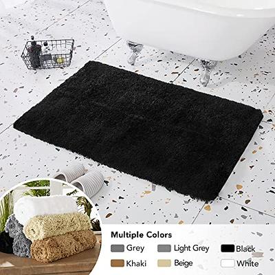 Deconovo Bathroom Rugs, 17x24 , Non-Slip Chenille Bath Rug, Quick Dry  Absorbent Bathmats for Shower Floor, Blue 