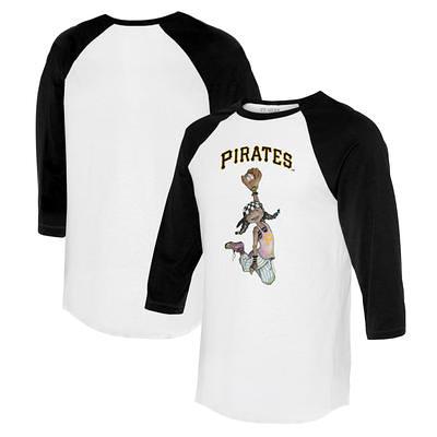 Tiny Turnip Baltimore Orioles Infant White/Black Caleb Raglan 3/4 Sleeve T- Shirt