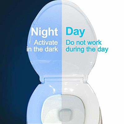 ZEZHOU Original Toilet Night Light 2 Pack, Motion Sensor Activated LED Lamp, Fun 8 Colors Changing Bathroom Nightlight Add on Toilet