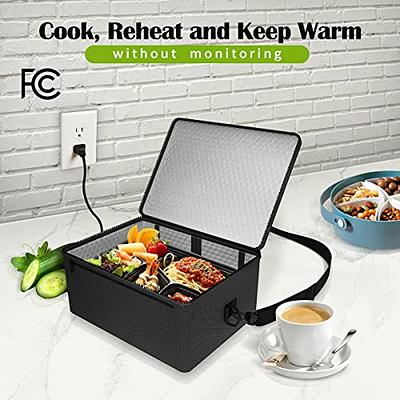 Portable Oven, 110V Portable Food Warmer Personal Portable Oven Mini  Electric Heated Lunch Box for Reheating & Raw Food Cooking in Office,  Travel