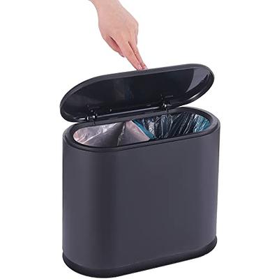 Bathroom Trash Can - ELPHECO - 9.5 Liter / 2.5 Gallon Automatic Trash Can  with Butterfly Lid, Brushed Stainless Steel Finish Office Trash Can, Motion  Sensor Trash Can for Bathroom, Office, Living Room 