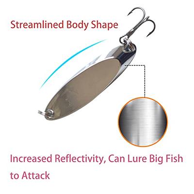 5PCS Fishing Lure Spoons Jig Fishing Hooks Bass Trout Lures Kit Zinc Alloy Fishing  Jig Spoon Sequins Spinner Baits for Saltwater Freshwater Weight (Silver,  0.99oz(28g)-5pcs) - Yahoo Shopping