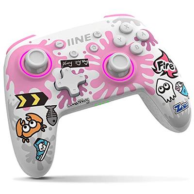 ROTOMOON Upgraded Pink Wireless Pro Controller Compatible with Nintendo  Switch/Oled/Lite, with Programmable Function, Wake-Up, Gyro Axis, Turbo,  Dual