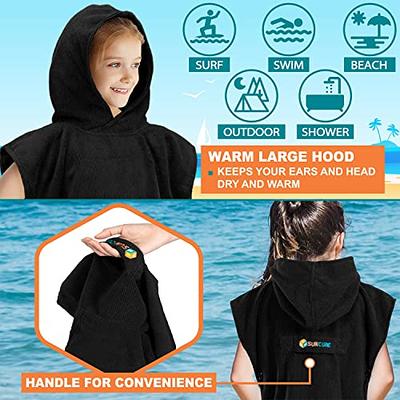 Swimming pool beach towels microfiber changing robe cloak man women  bathrobe hooded surf poncho towel swimsuit beachwear