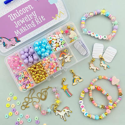 AIPRIDY Charm Bracelet Making Kit,DIY Craft for Girls, Unicorn