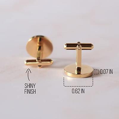 Cufflinks for Men Silver Blank Cuff Links and Tie Clip Set Gifts for Men  Fath