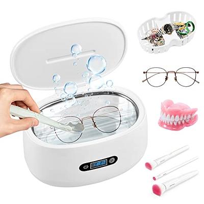 Ultrasonic Jewelry Cleaner, Sonic Cleaner for Eyeglasses, Rings, Coins, Silver, Denture Ultrasonic Cleaner Solution for Gifts, Infant Unisex, Size