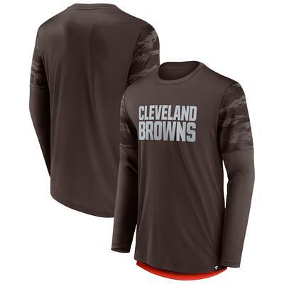 Men's Fanatics Branded Heathered Gray/Brown Cleveland Browns T-Shirt & Adjustable Hat Set
