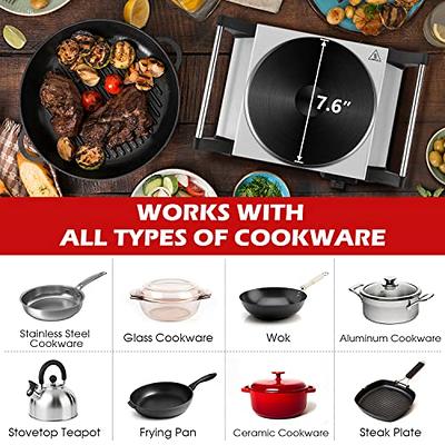 Techwood Hot Plate for Cooking, 1500W Electric Stove Countertop