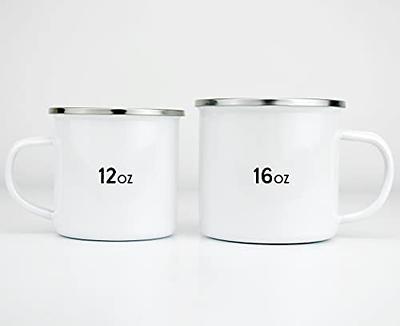 Set of 2 White Ceramic Dancing Skeletons 20-ounce Coffee Mugs