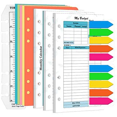 Wanglaism A6 Budget Planner Refill, 91 Sheets Colorful Weekly