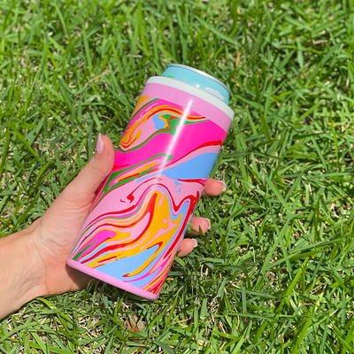 Maxso Slim Can Cooler, 4-in-1 Double Walled Stainless Steel Insulated Beer  Can Holder, Works With All 12 Oz Cans,Bottles & As A Pint Cups - Matte