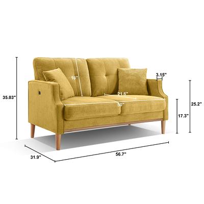 70 Tufted Back Sofa, Multiple Cushions, Cushion Back, Sloped Arm Sofa -  Yahoo Shopping