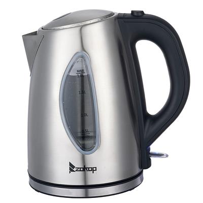 Kitchen Details 3551 10 Cup Stainless Steel Tea Kettle Black